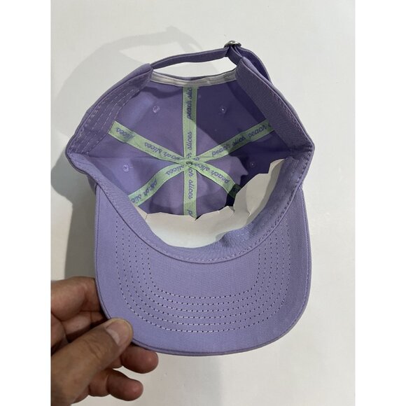 Peach Slices Skincare Embroidered Merch Hat in Purple - Picture 3 of 3